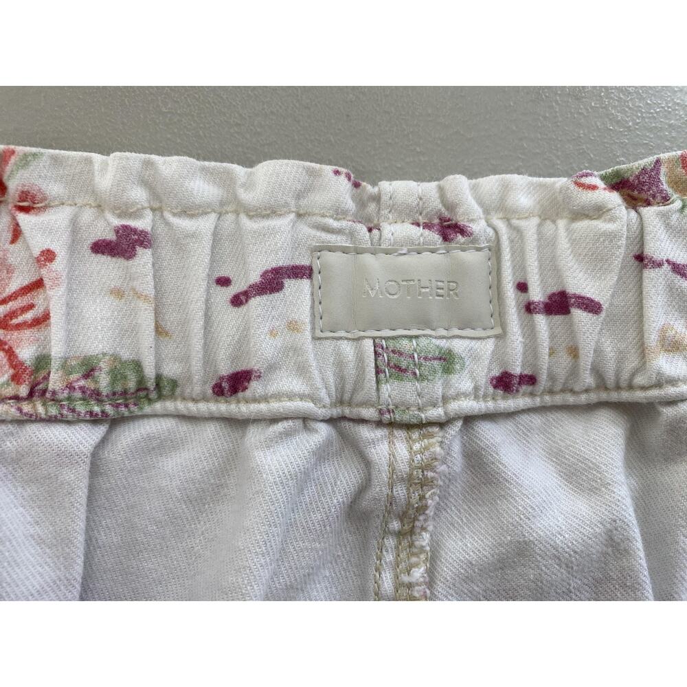 Mother Pants Womens 28 Aloha Floral The Springy Ankle Elastic Waist Cargo Beige - Picture 11 of 16